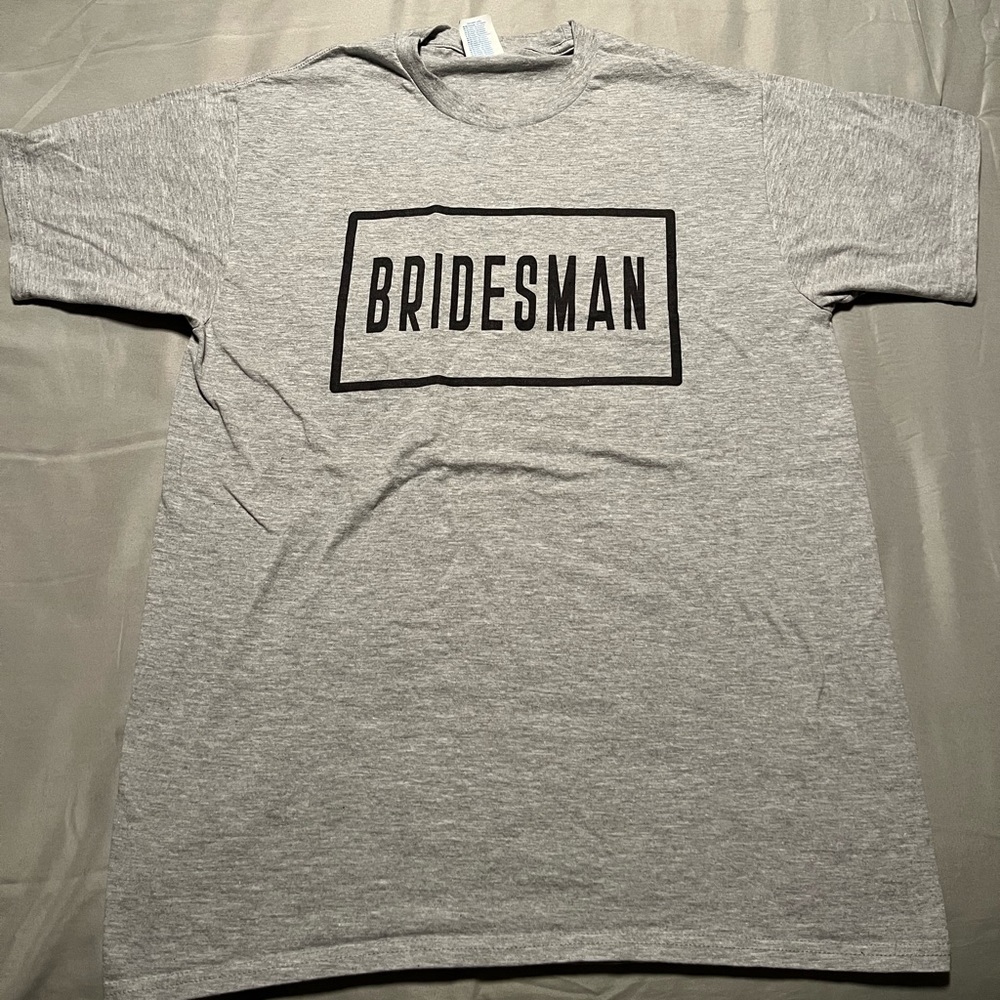 Novelty “Bridesman” T-Shirt - Gray - Medium
